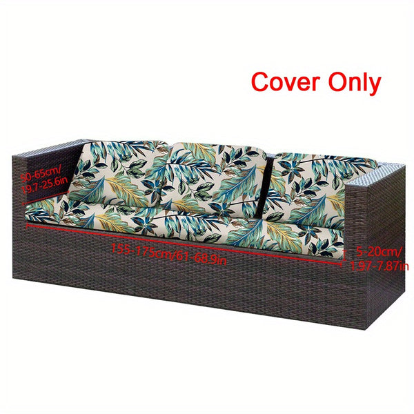 Stretchable Outdoor Cushion Covers for a 1/2/3 Seat Patio Sofa, Designed for Rattan Couches And Chairs