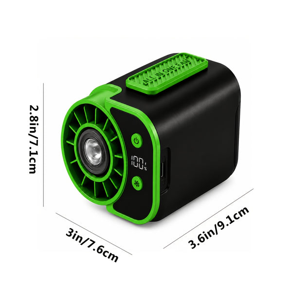 Neck-hanging Portable Waist Fan, Featuring An 18000RPM Powerful Brushless Motor, 5 Adjustable Wind Speedsand A 5000mAh High-capacity Long-lasting Battery. Equipped with An LED Power Indicator, It Is Suitable for Outdoor Work, Camping