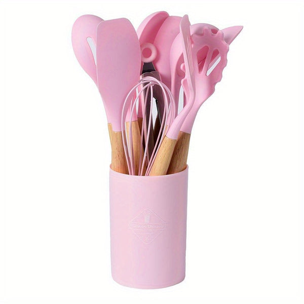 12pcs Silicone Kitchen Utensil Set- Non-Stick, Heat Resistant Cooking Tools& Baking Supplies