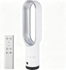 Bladeless Tower Fan with Air Purifier, 65Cm Quiet Tower Fan for Bedroom, Fans & Cooling, 80° Oscillation with Remote, 120Min Timer, Bladeless Fans for Bedroom Home Office (B-Grey)