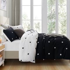 3pcs Polka Dot Printed Duvet Cover Set, Reversible Soft Breathable Microfiber, All-Season, Machine Washable, Includes Pillowcases for Bedroom, Guest Room, Dorm