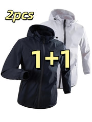 Windproof Detachable Hooded Jacket Korean Style Loose Fashion Handsome Casual Men's Top