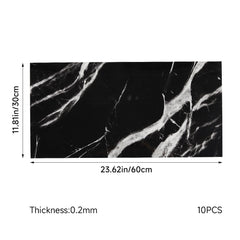 Marble Effect Peel and Stick Wall Tiles - 30x60cm Removable Self-Adhesive Panels, Easy Install for Bathroom, Kitchen, Toilet & Shower Backsplash