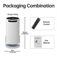 HD Wireless Portable Projector Mini Home Native resolution 1280x720 HD 720p Theater Projectors 180 Degree Rotation With Dual Wifi Built-in Android 11.0 OS