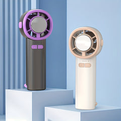 Cooling High-Speed Handheld Fan, Folding Turbo Mini Fan With 2000mAh Battery Capacity, Superconducting Ice Porcelain Cooling Technology - LED Display, Portable And Powerful For Personal, USB Rechargeable