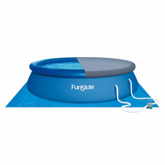 Funsicle 12Ft (3.6M) Quickset Pool with Filtraboost™ FB400 Cartridge Filter Pump, Pool Cover & Ground Cloth