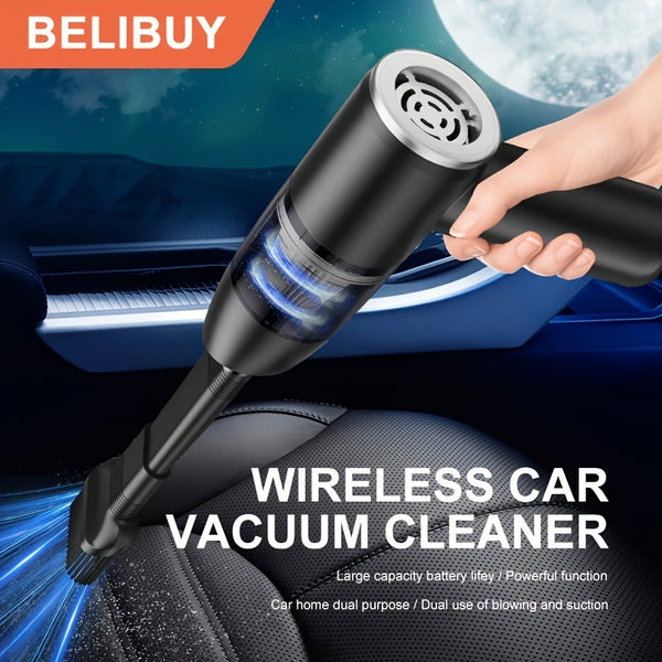 [Car Wireless Vacuum Cleaner] 15000Pa Large Suction Power Handheld And Portable, Long Battery Life Fast Charging with Flat Suction Head, Powerful Vacuuming, Hair Removal, Pet Hair, Nook And Cranny Cleaning, Dust And Hair In The , And Suck It Up