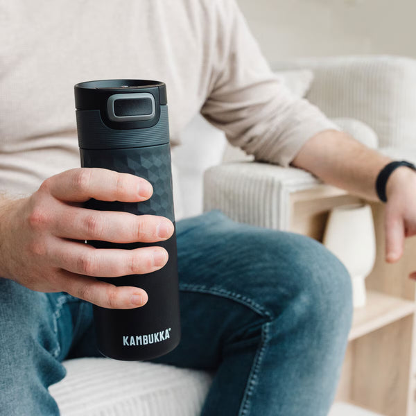 Kambukka 500Ml Travel Mug, 2 Pack in Black and Silver