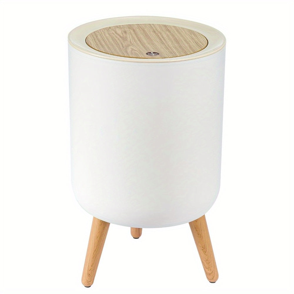 360x220mm 9L Trash Bin Bathroom Bins Garbage Bin with Press top Lid Nordic Modern Waste Bin Modern Waste Bin with Legs for Kitchen Bathroom Bedroom Office Outdoor Dog Proof