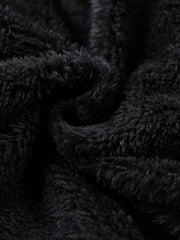 Winter Plush Jacket Thick Warm Jacket Hooded Jacket Casual Outdoor Jacket Solid Color Zipper with Plush Thickening