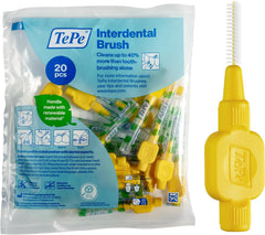 Tepe Interdental Brush, Original, Yellow, 0.7Mm/Iso 4, 8Pcs, Efficient Cleaning between Teeth, Plaque Remover and Dental Flosser for Small Gaps