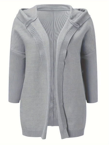 Oversized Hooded Cardigan for Winter And Autumn, Long-Sleeve Casual Sweater, Women'S Clothing