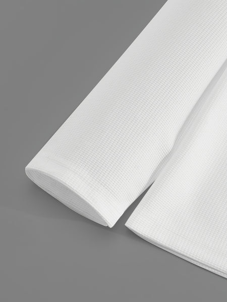 Men's 2pcs Set: Long-Sleeve Shirt and Drawstring Pants - Clean, Comfortable, Breathable