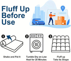 Luxury Mattress Topper Extra Thick 4-Inch/ 10cm Deep | Fitted Bed Mattresses Toppers with Soft Fiber | Single Double King Super King Small Double Sizes UK Bedding Size