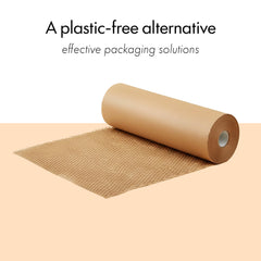 ePackaging Honeycomb Packaging Paper Roll – Strong Cushioning Wrap for Shipping & Fragile Items, Kraft Packing Paper in 300MM×30M, 500MM×30M & 500MM×50M Sizes