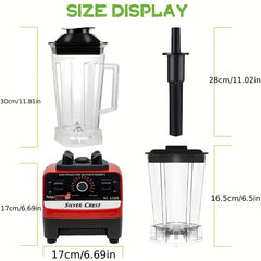 Heavy-Duty 15-Speed High-Power Blender Set with 2L+600ml Large Capacity, 6-Blade Motor & Automatic Juicer/Slushy Machine - Multifunctional Food Processor for Smoothies, Food, Ice Crushing, Shakes, Purees - Plug (220-240V)