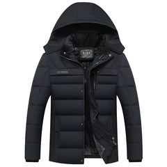 2025 New Fashion Fleece Hooded Winter Coat Men Thick Warm Mens Winter Jacket Windproof Gift for Father Husband Parka