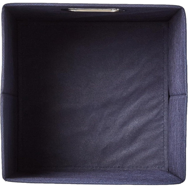 6 Pack Foldable Fabric Cube Storage Boxes 26.7L x 27.9W x 26.7H centimetres with Oval Grommets in Trellis by AMAZON BASICS for Clothes Wardrobe Organise