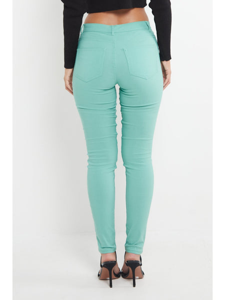 MYT Womens Chino Trousers Ladies Skinny Fit Super Stretch Office Work Casual Chinos Waist Size UK 6-18