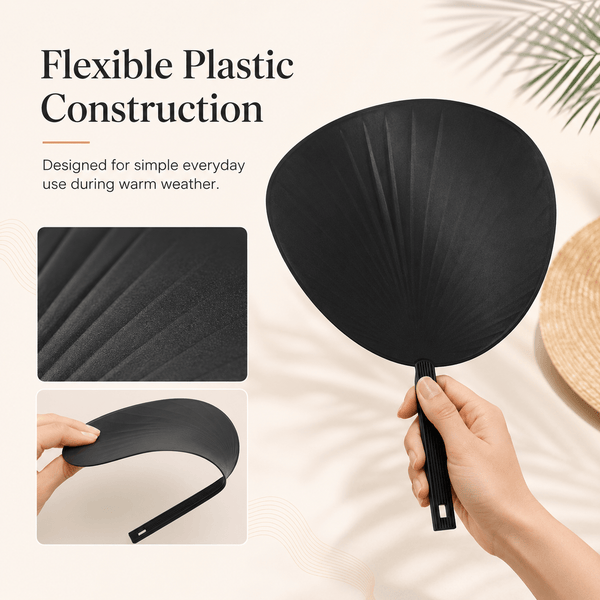 A2Z Large Hand Fan Lightweight Flexible Cooling Fan Portable Manual Fan Wide Surface Design for Travel Outdoor Events Holidays Summer Everyday Use