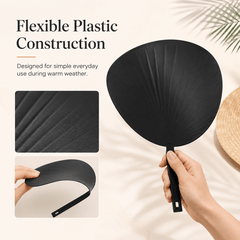 A2Z Large Hand Fan Lightweight Flexible Cooling Fan Portable Manual Fan Wide Surface Design for Travel Outdoor Events Holidays Summer Everyday Use