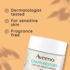 Aveeno Calm & Restore Oat Gel Moisturiser, 2 X 50Ml