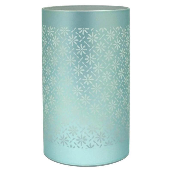 LED Table Lamps Battery Operated Cordless Desk Lights | Blue Green or Pink Flower Petal Design
