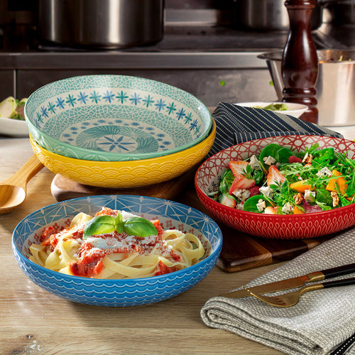 Signature Housewares Stoneware Serving Bowls, 4 Piece