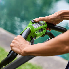 Greenworks 48V 46Cm Self-Propelled Cordless Lawn Mower + 2 X 24V (4Ah) Batteries + Dual Charger