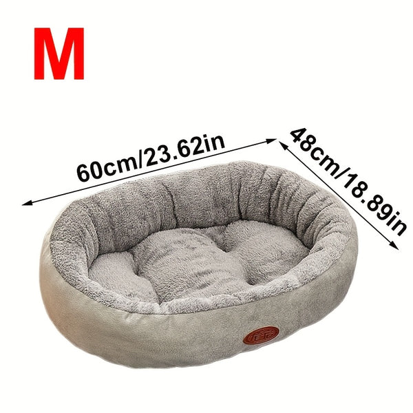 Luxury Soft Washable Pet Bed - Plush Warm Dog & Cat Cushion with Rounded Edges, Cozy Modern Bed for Small to Large Pets, Durable Easy-Clean Fabric, S/M/L/XL Sizes, Indoor/Outdoor Use, No Assembly Required, Ideal for Puppies & Kittens, Puppy Bed