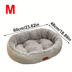 Luxury Soft Washable Pet Bed - Plush Warm Dog & Cat Cushion with Rounded Edges, Cozy Modern Bed for Small to Large Pets, Durable Easy-Clean Fabric, S/M/L/XL Sizes, Indoor/Outdoor Use, No Assembly Required, Ideal for Puppies & Kittens, Puppy Bed