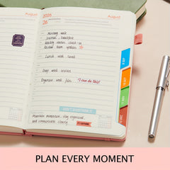 2026 Diary, A5 Diary Planner Daily and Monthly, Diary Page a Day Form January 2026 to December 2026, with Monthly Tabs | 4 Planning Stickers | Inner Pocket, 21.5 X 14.5cm