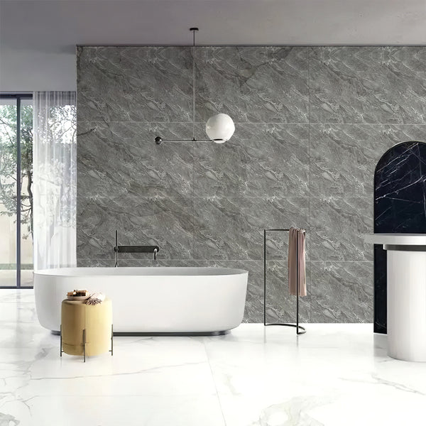 10 Pack Tile Stickers Large Self Adhesive Wall Tiles Bathroom Waterproof Stick on Bathroom Tiles Marble Tiles for Bathroom Walls Stick on Tiles Kitchen Subway 60x30cm