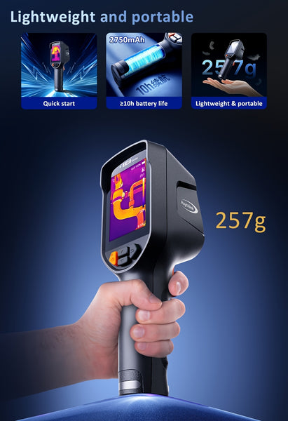 Raythink Handheld Infrared Thermal Imager, Temperature Measuring Thermal Camera for Floor Heating, Electrical Inspection, and Leak Detection, 160×120 IR AI Super Resolution