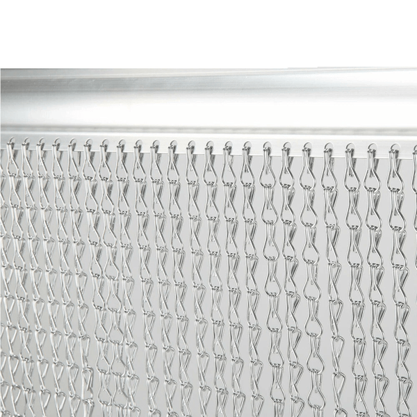 Aluminium Door Fly Screen Metal Chain Curtain Blind Insect Blinds 214cm *90cm