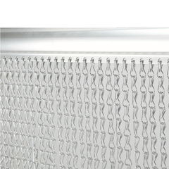Aluminium Door Fly Screen Metal Chain Curtain Blind Insect Blinds 214cm *90cm