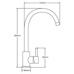 Deva Insignia Mono Kitchen Sink Mixer Tap, Model INS104