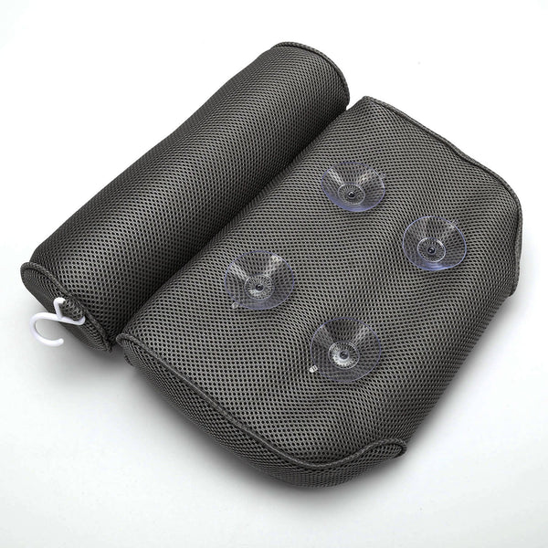 3D Mesh Bathtub Pillow with Neck and Back Support - Quick-Dry Vinyl Bath Mat, 6 Suction Cups and Hooks, Machine Washable Spa Accessory, Suitable for Bathtub, Hot Tub - Bathing Aid, Hot Spring Bath, Shower Decor, Bath Pillow, Bathtub Bathroom