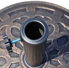 Garden Parasol Base Cast Iron Round Umbrella Stand Patio Outdoor Heavy 9.5kg New