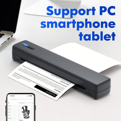 D810B Portable Inkless Thermal Printer - A4 Size, Prints Documents And Labels, Wireless Connection, USB Charging, Perfect For Travel And Office Use, Compatible With IOS And Android, Ideal Gift For Tattoo Artists And Business Professionals