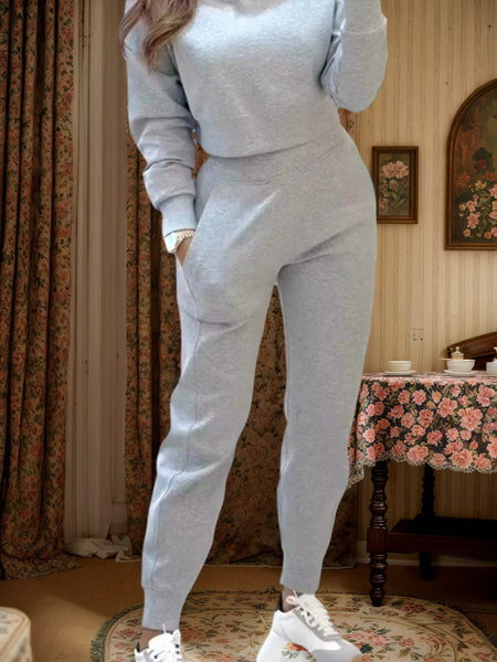 2024 New Style - Autumn and Winter Women's high-neck, fitted long-sleeved Casual Set