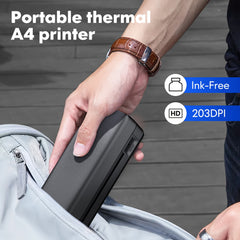 D810B Portable Inkless Thermal Printer - A4 Size, Prints Documents And Labels, Wireless Connection, USB Charging, Perfect For Travel And Office Use, Compatible With IOS And Android, Ideal Gift For Tattoo Artists And Business Professionals
