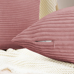 1pc Stripe Velvet Cushion Cover – Soft Luxury Cushion Case, Modern Textured Design, Machine Washable for Sofa & Bedroom Decor, Ideal Gift