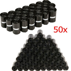 50 Rolls Dog Poop Bag, Portable Pet Waste Bag Refill Rolls, Thickened Leak Proof Pet Garbage Bags, Pet Cleaning Supplies Open-top Garbage Bag, Pet Waste Bags for Indoor & Outdoor Use