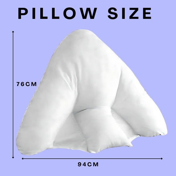 Batwing pillow Reading Pillow Orthopedic Neck & Back Support Pillow with Cushioning and Sitting Complete Back Rest Lumbar Support Soft Neck Pillow Back Support Cushion Backrest Batwing Triangle Pillow