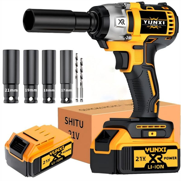 Wireless Electric Impact Wrench, Lithium Electric Wrench Set - Multifunctional Tool Set, Portable, Suitable For Car Maintenance, Furniture And Scaffolding Installation, A Gift Of Electric Tools For Husbands