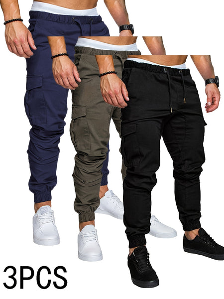 -Border Trade Men'S Outdoor Casual Cargo Pants (Multi-Color 3-Strip Set) More Cost-Effective