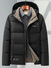 Winter New Warm Jacket with Detachable Hood, Trendy Fashion Men's Parka Coat, Business Casual Versatile Outerwear