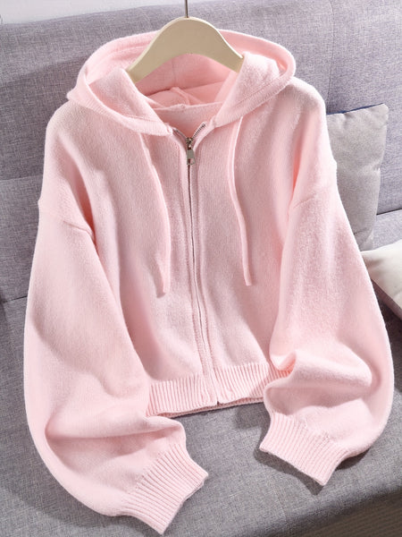 Cardigan Hooded Sweater for Women, Unique Niche Style Top, Gavin