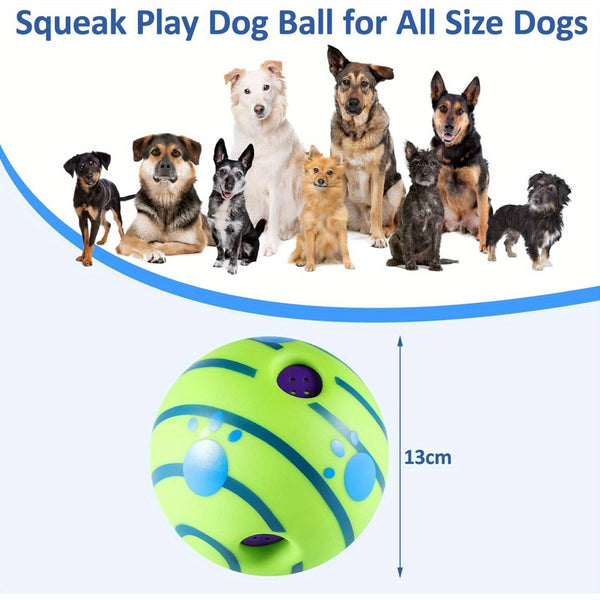 Interactive Ball for Dogs and Cats - Pet Puzzle Toy with Unique Giggling Sounds - Durable Chew Toy for Boredom Relief - Safe Vinyl Material - 5.1